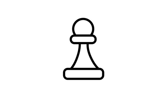 Classic chess pawn icon representing basic strategy, first steps in business planning, tactical moves, and competitive positioning in markets.