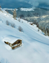 Uzungol Lake in the Winter Season Drone Photo, Black Sea Symbol Background Photo, Caykara Trabzon, Turkiye (Turkey)