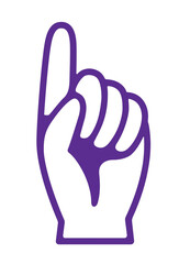 Index Finger Pointing Up Illustration