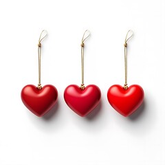 Hanging Red Heart Ornaments &ndash; Valentine&rsquo;s Day Love Decoration