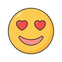 Fototapeta premium Download heart eyes emoji vector illustration for social media love and valentines day concept 90