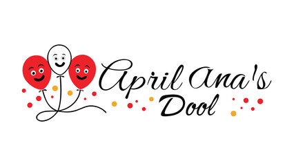 Colorful balloons with smiling faces and text