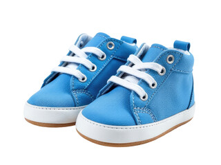 Newborn baby's footwear on a clean white surface