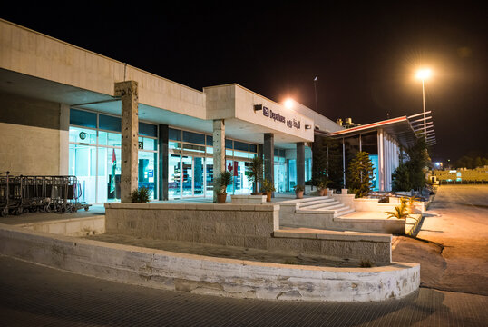 Amman, Jordan - December 23, 2015. Main building of Amman Civil Airport