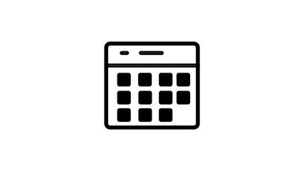calendar icon representing scheduling, appointment planning, event management, and tracking important dates for business projects.