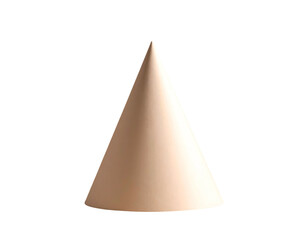 Fototapeta premium Smooth, rounded cone with soft, warm lighting and a dark background
