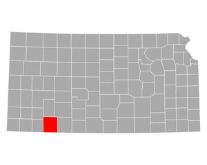 Karte von Meade in Kansas