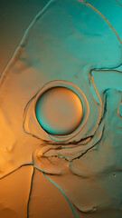 Abstract fluid art with swirling shapes and vibrant color gradients.