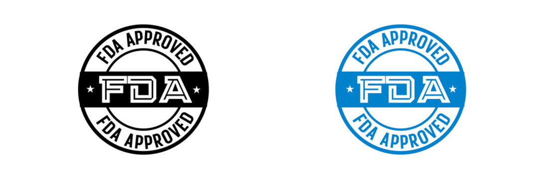 FDA APPROVED stamp set , label, vintage rubber stamp FDA APPROVED 