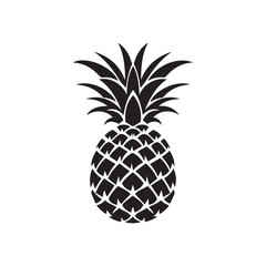 Obraz premium Pineapple natural food icon. Freshness sweet art vector design.