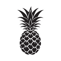 Obraz premium Pineapple natural food icon. Freshness sweet art vector design.