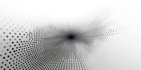 abstract white dots perspective wave on black background for digital design and branding
