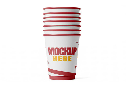Stacked Cups Mockup