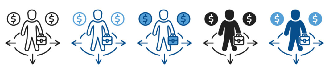 Opportunity icon set in multiple styles