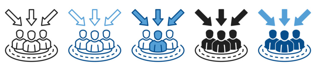 Customer icon set in multiple styles