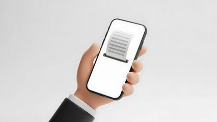 digital receipt mobile banking app concept showcasing electronic bill payment for modern paperless transaction management and financial tracking.