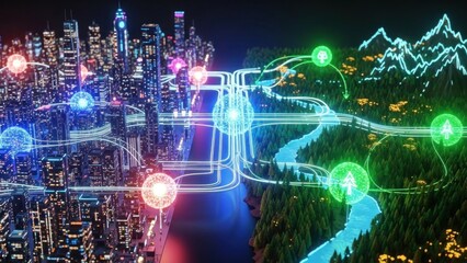 abstract background with numbers