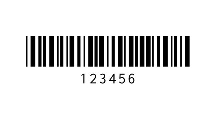 Vector barcode with numbers.