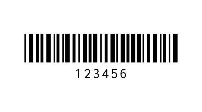 Vector barcode with numbers.