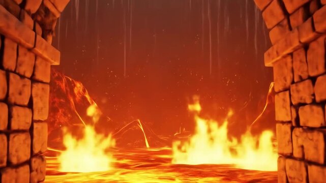 Infernos Embrace - A Fiery Portal to Another Realm.