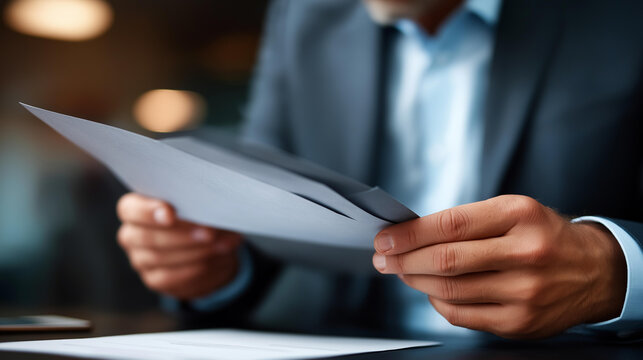 Faceless businessman managing digital procurement process with contract invoice approval documents, representing B2B sourcing vendor management supply chain e-procurement paperless contract,