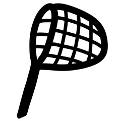 シンプルな虫取り網のアイコン素材