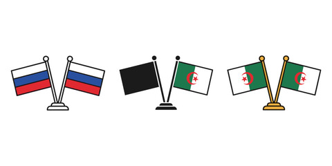 Display of international flags Vector