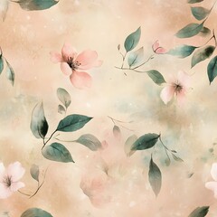 grunge background with flowers
