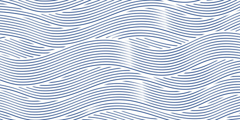 Sea waves layered vector background illustration and sea beach