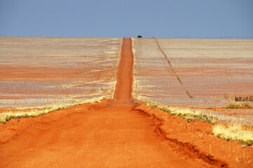 Scenic view of a Gravel Road in African desert