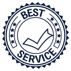 best service rounded symbol on white background