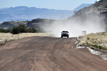 Scenic view of a Gravel Road in African desert