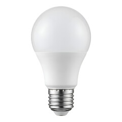Modern White Led Light Bulb with an Edison Screw Base, an Energy efficient Illumination Device Isolated on a Dark Background