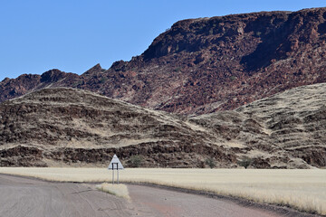 Scenic view of a sand Road in landscape desert