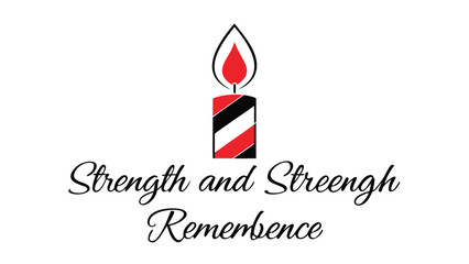 Vibrant candle symbolizing strength and remembrance