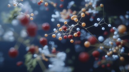 A visually striking 3D rendering of engineered molecules swirling against a dark background, symbolizing the beauty of scientific exploration and the potential of molecular engineering to transform