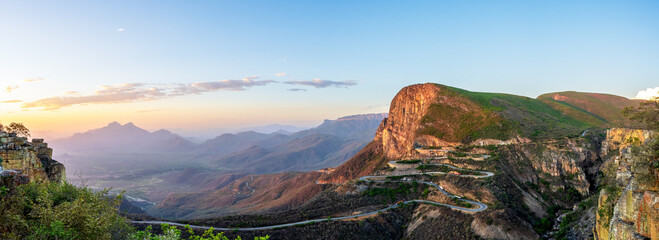 Serra da Leba Pass in Angola, a famous mountain pass near Lubango, connecting the Hu&iacute;la plateau to the coastal desert