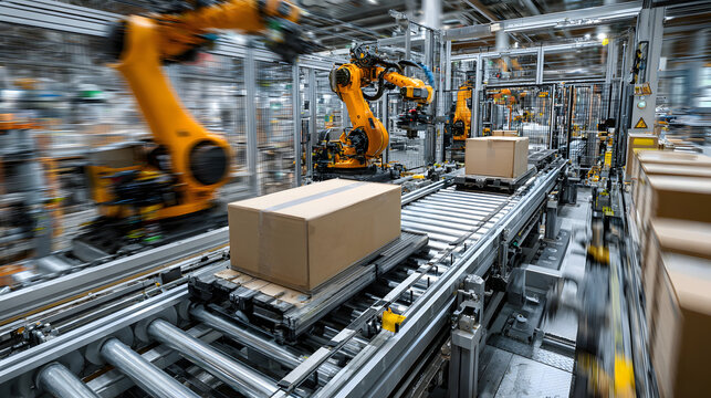 Multi robot automation line in high volume manufacturing