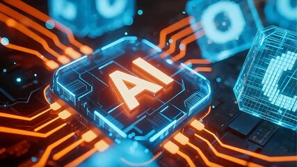 AI technology circuit board - Powered by Adobe