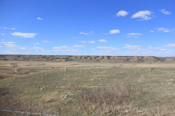 Spring Scenery in the Qu'Appelle Valley with the River, Hills and Trees