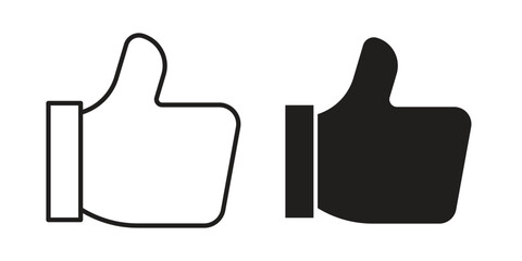 Obraz premium Thumb icons vector collection for web designs. flat icons