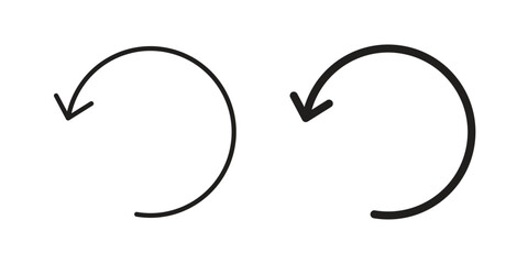 Undo icons vector collection for web designs. flat icons