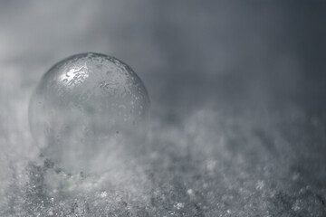 bańki mydlane, mróz, śnieg, szron, płatek śniegu, bańka,zima © Estera