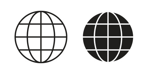 Website globe icons vector collection for web designs. flat icons © David