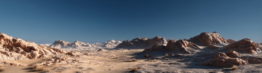 Panoramic hdr landscape of desert mountains remote location hdri