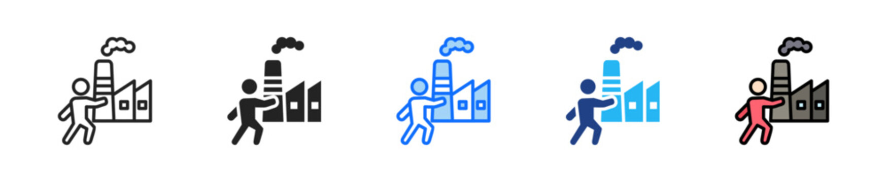 Gemba Walk Icon Set Multiple Style Collection