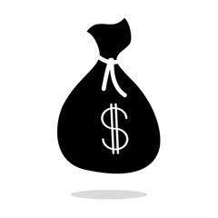 Money bag icon with dollar sign, for business icon, and payment.&nbsp;Vector illustration.