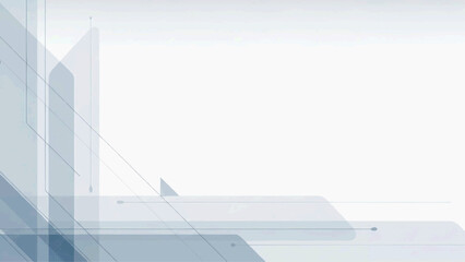 A futuristic architectural illustration of sleek glass buildings and transparent structures in a modern cityscape with geometric lines and minimalist design elements.