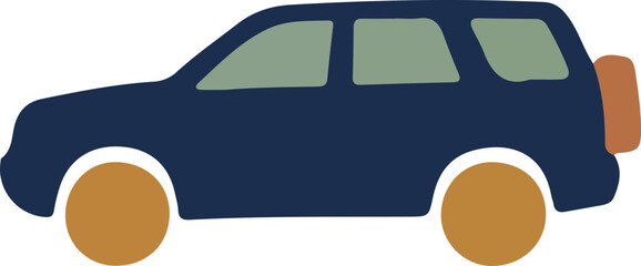 Illustration of a Blue SUV