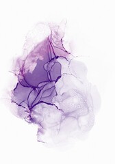 Abstract Dark Purple Marble Effect Backdrop Accent On White Background